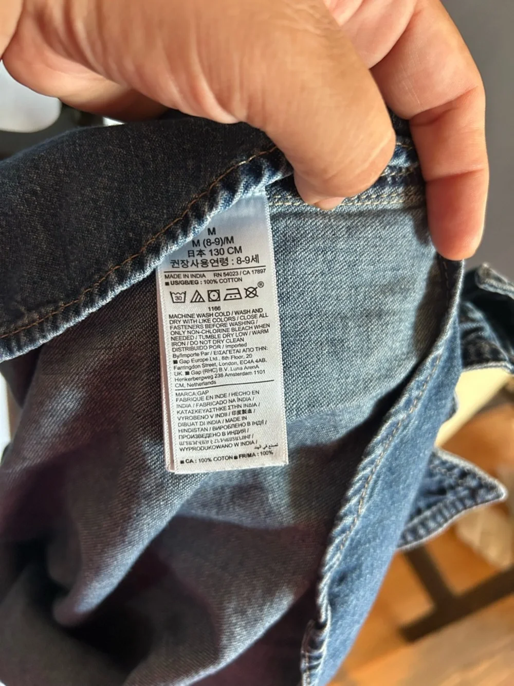 GAP Kids Denim Button-Front Shirt - Blue